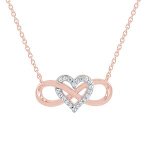 Nova Star(R) Lab Grown Diamond Heart Infinity Pendant Necklace