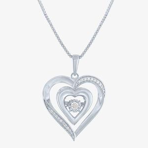 Nova Star(R) 1/10ctw.Lab Grown Diamond Double Heart Pendant