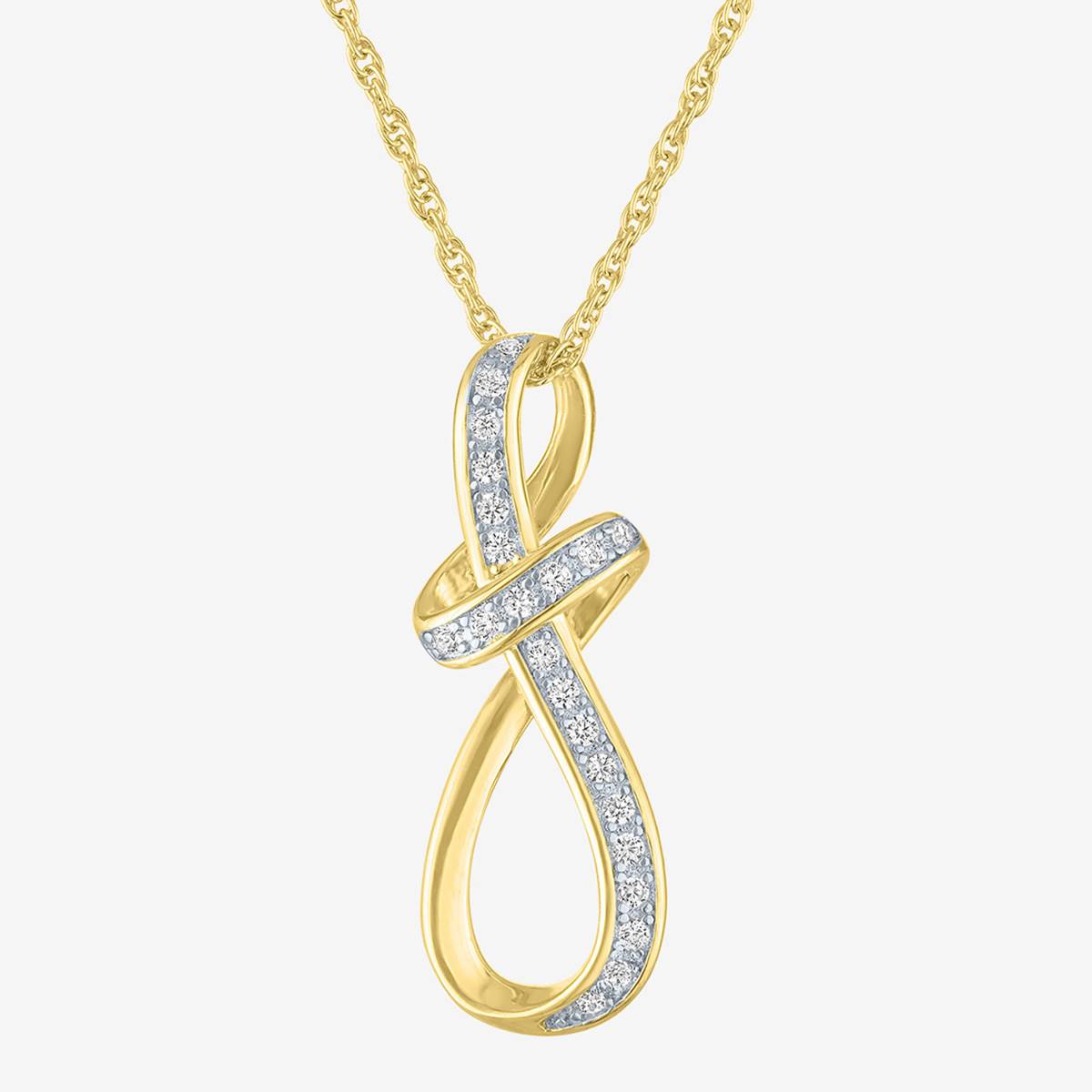 Nova Star(R) Lab Grown Diamond Ribbon Twist Knot Pendant