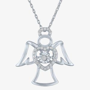 Nova Star(R) Sterling Silver Lab Grown Diamond Angel Pendant