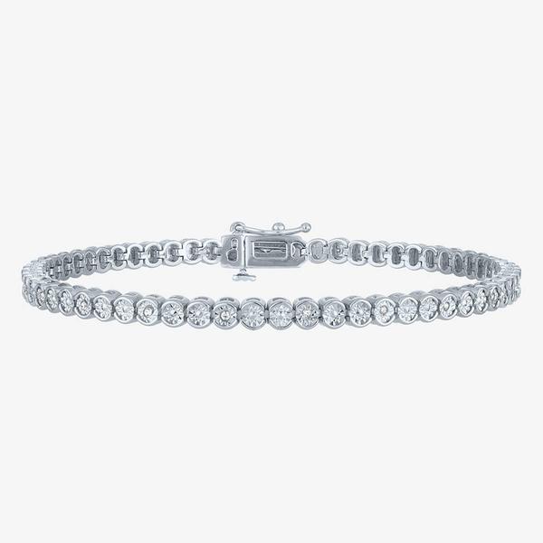 Nova Star(R)  Sterling Silver Lab Grown Diamon Tennis Bracelet