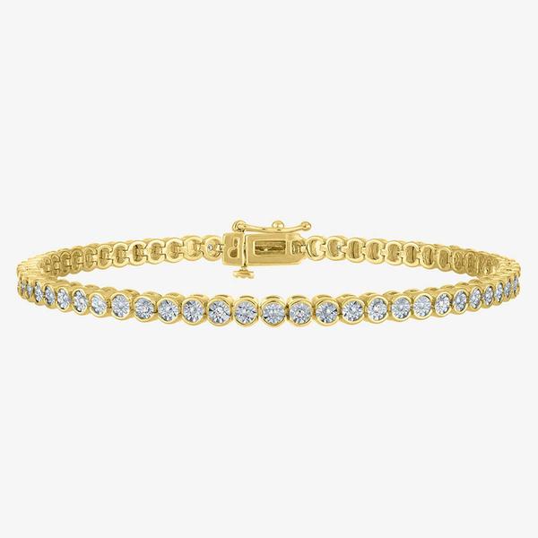 Nova Star(R) Gold over Silver Lab Grown Diamond Tennis Bracelet