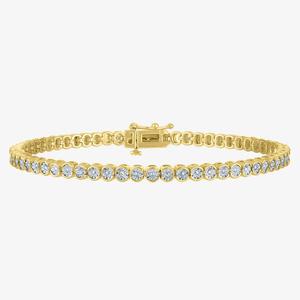 Nova Star(R) Gold over Silver Lab Grown Diamond Tennis Bracelet