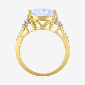 Gemstone Classics(tm) Lab Grown Opal & Sapphire Cocktail Ring alternate view