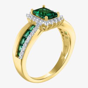 Gemstone Classics(tm) Lab Created Emerald & Sapphire Channel Ring alternate view