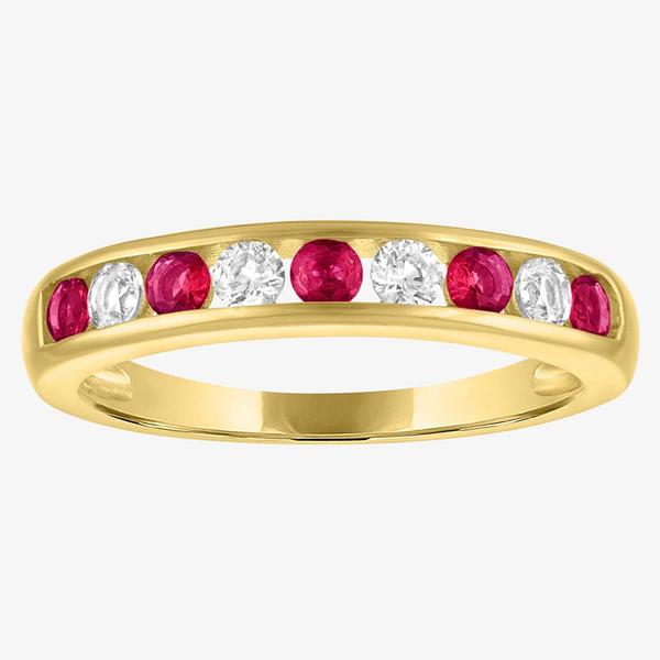 Gemstone Classics(tm) Lab Created Ruby & White Sapphire Ring