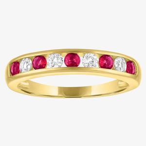 Gemstone Classics(tm) Lab Created Ruby & White Sapphire Ring