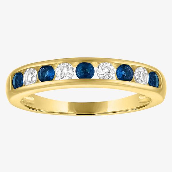 Gemstone Classics(tm) Lab Created Blue & White Sapphire Ring