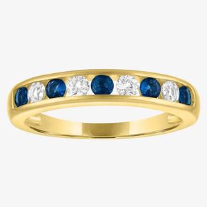 Gemstone Classics(tm) Lab Created Blue & White Sapphire Ring