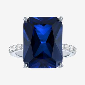Gemstone Classics(tm) Lab Grown Sapphire Emerald Cut Cocktail Ring