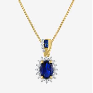 Gemstone Classics(tm) Lab Created Sapphire Pendant