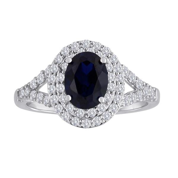Gemstone Classics(tm) Sterling Silver Blue Sapphire Ring