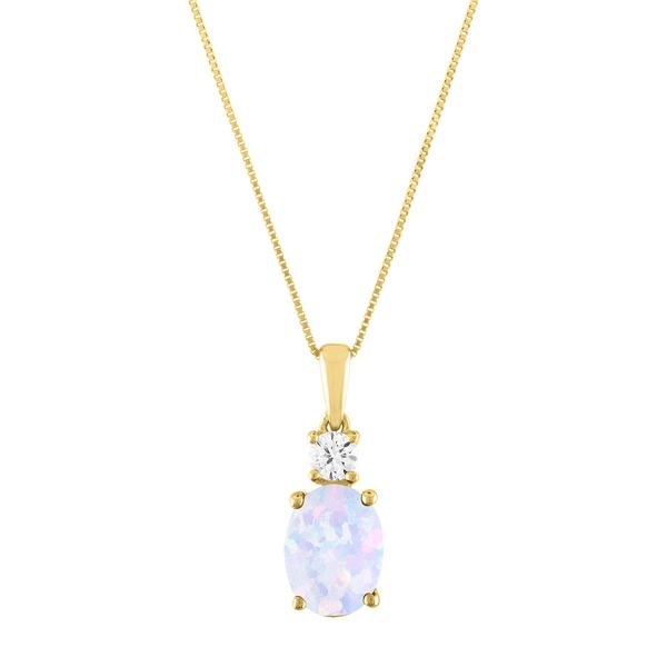 Diamond Classics(tm) 10kt. Yellow Oval Pendant