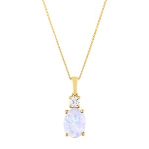 Diamond Classics(tm) 10kt. Yellow Oval Pendant