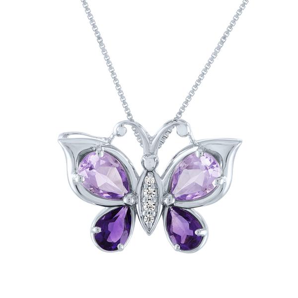 Gemstone Classics(tm) Sterling Silver Butterfly Pendant