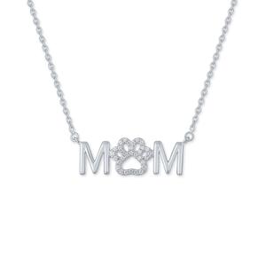 Diamond Classics(tm) 1/10ctw. Diamond Silver Pet Mom Necklace