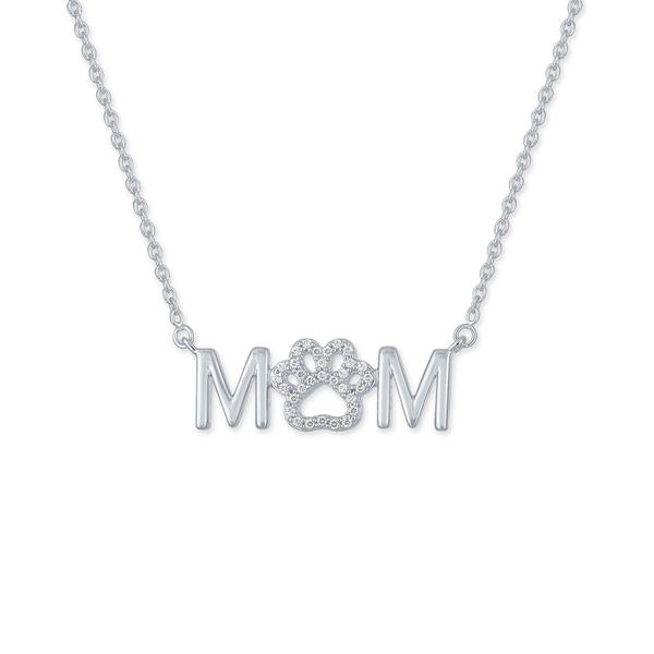 Diamond Classics(tm) 1/10ctw. Diamond Silver Pet Mom Necklace