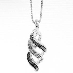 Diamond Classics(tm) Sterling 1/10ctw. Diamond Pendant Necklace