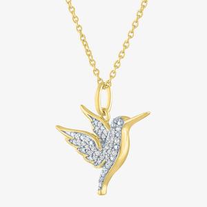 Nova Star(R) Gold Over Silver Lab Grown Diamond Hummingbird Pendant alternate view