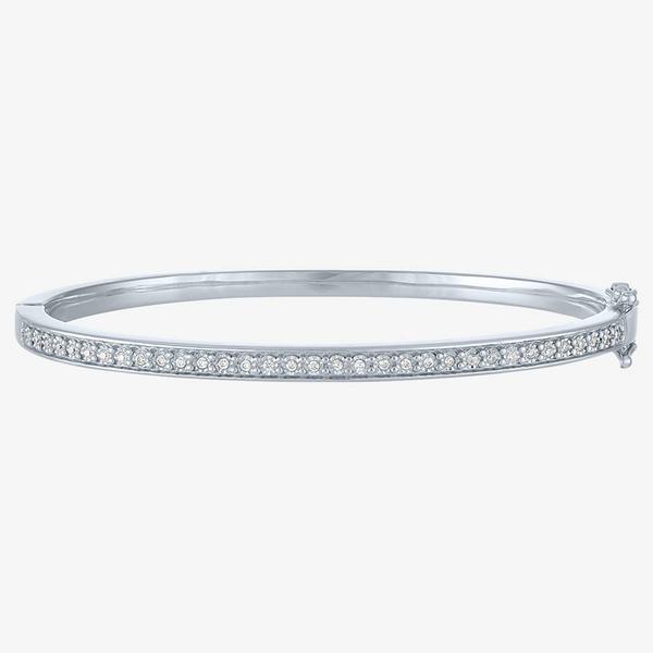 Nova Star(R) Sterling Silver Lab Grown Diamond Bangle