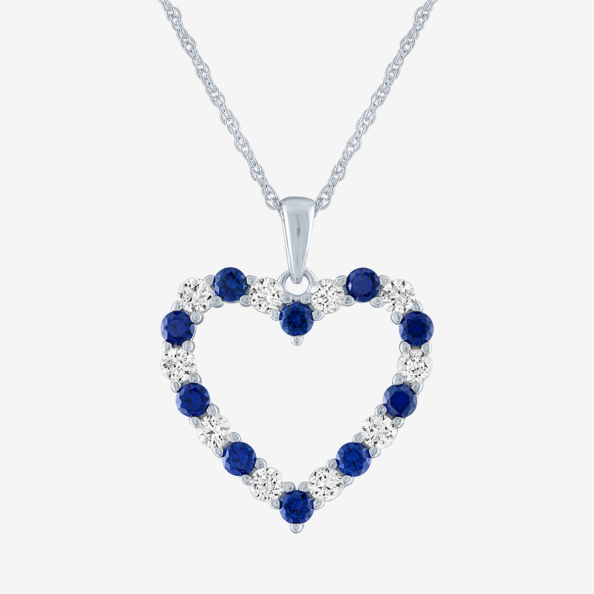 Gemstone Classics(tm) Lab Created Sapphire Heart Pendant