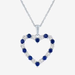 Gemstone Classics(tm) Lab Created Sapphire Heart Pendant