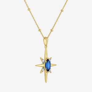 Gemstone Classics(tm) Lab Grown Sapphire North Star Pendant alternate view