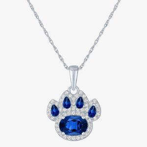 Nova Star(R) Created Sapphire & Lab Grown Diamond Paw Pendant
