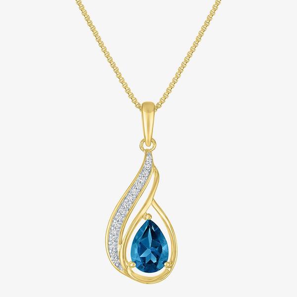 Nova Star(R) London Blue Topaz with Lab Grown Diamond Pendant