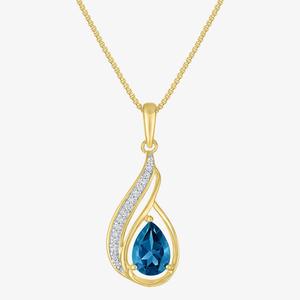 Nova Star(R) London Blue Topaz with Lab Grown Diamond Pendant