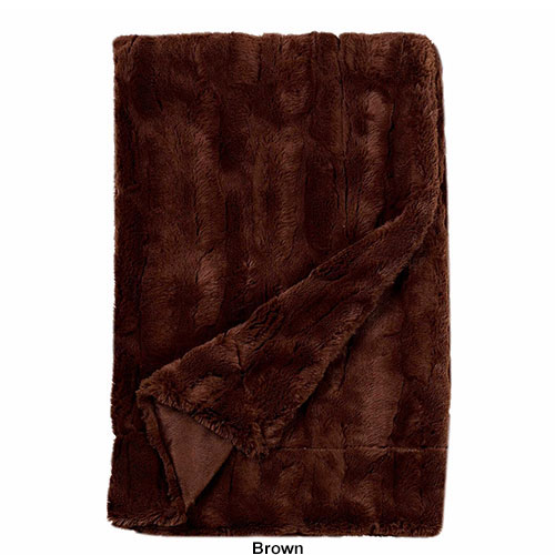 Cathay Home Embossed Faux Fur Throw