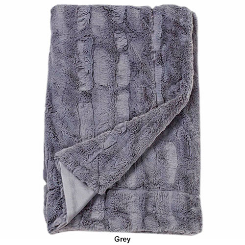 Cathay Home Embossed Faux Fur Throw