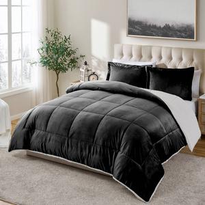 Swift Home Luxurious Sherpa Faux Fur 3pc. Comforter Set alternate view