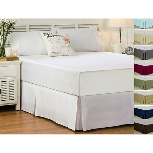 Swift Home Easy Fit Basic Pleated Bed Skirt