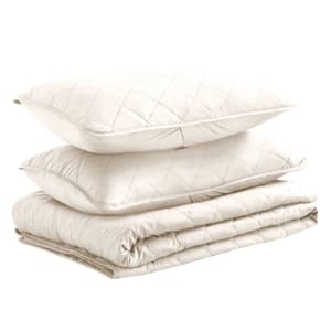 Swift Home Lightweight Diamond Stitched 3-Piece Quilt Set