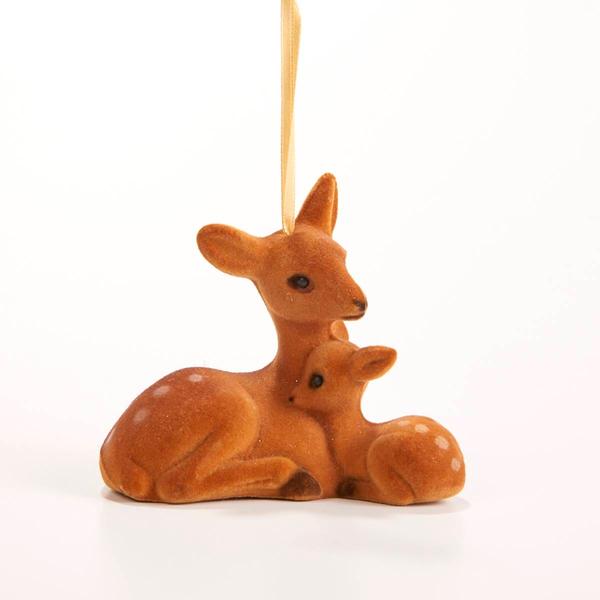 Doe & Fawn Christmas Ornament