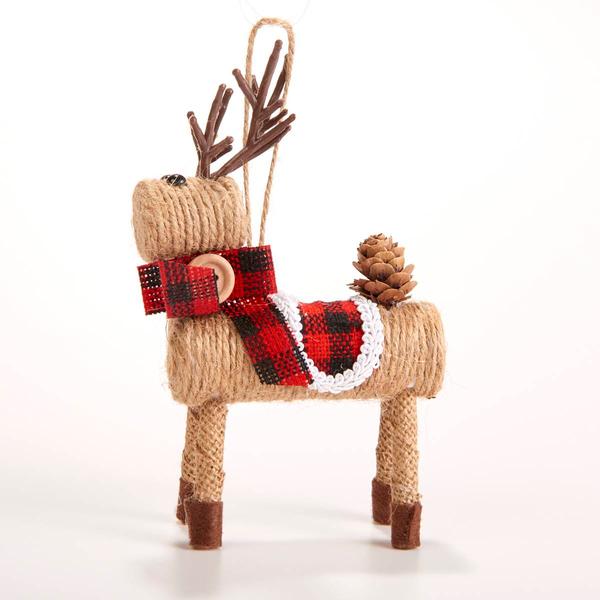 Deer in Plaid Coat Ornament