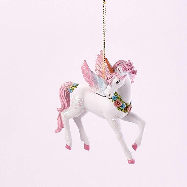 White Unicorn Ornament