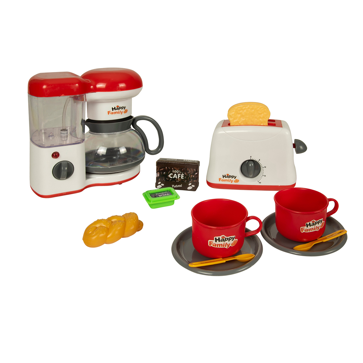 Dollar Queen Deluxe Kitchen Play Set Coffee Maker And Toaster