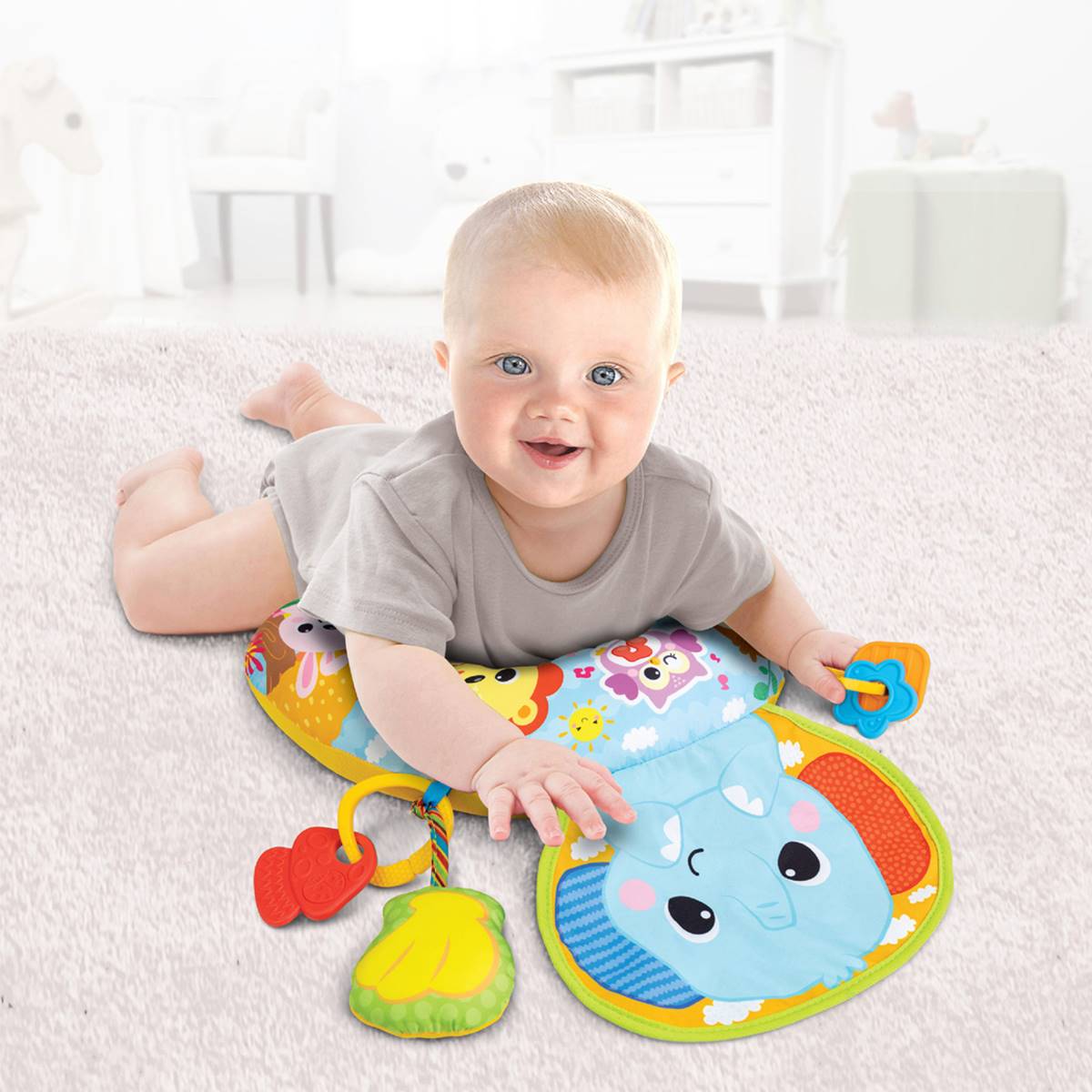 WinFun Jungle Fun Tummy Time Pillow