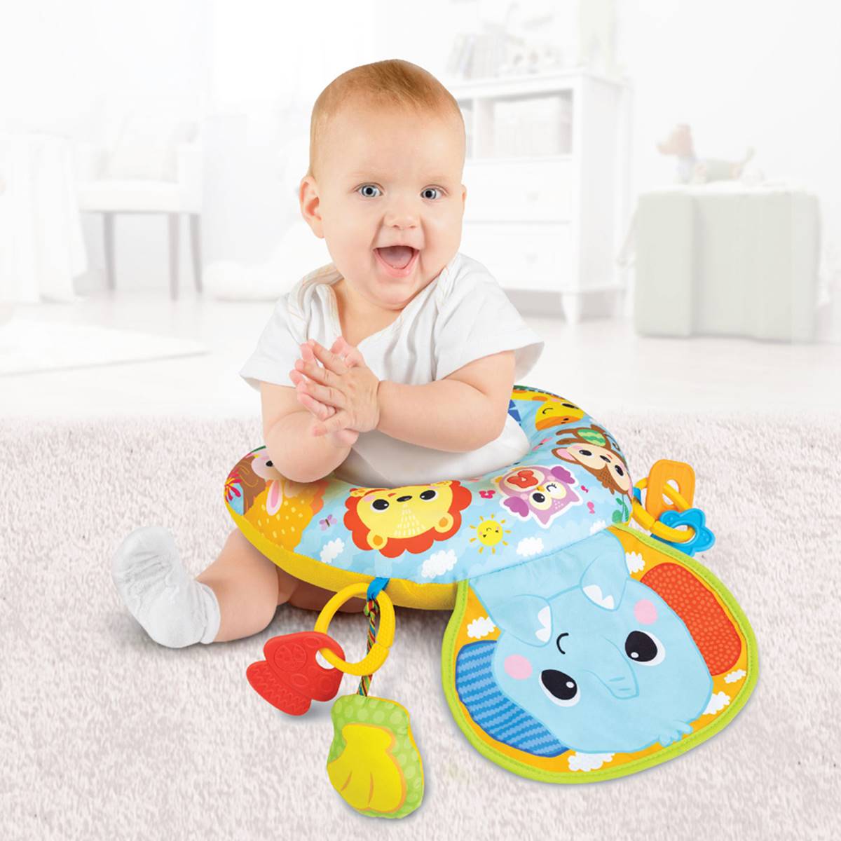 WinFun Jungle Fun Tummy Time Pillow