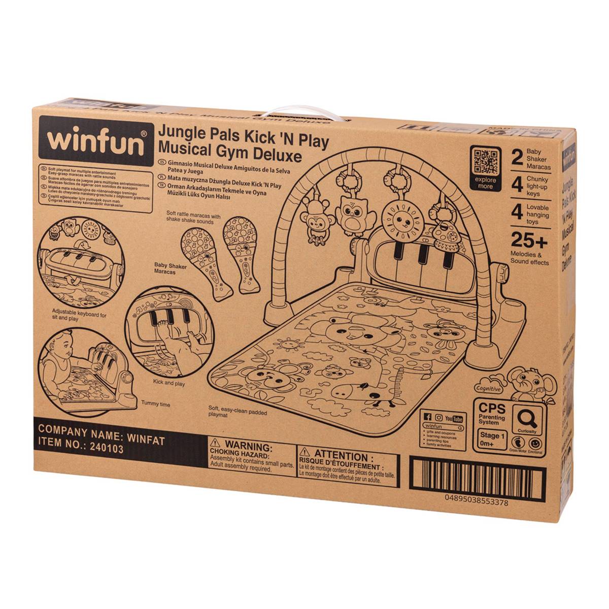 WinFun Jungle Pals Kick 'N Play Musical Gym