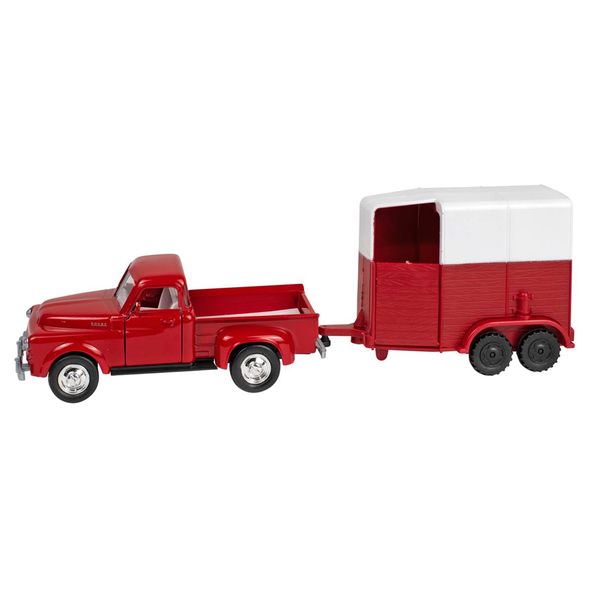 New Ray Valley Ranch Dodge Vintage Pick-Up & Horse Trailer Set