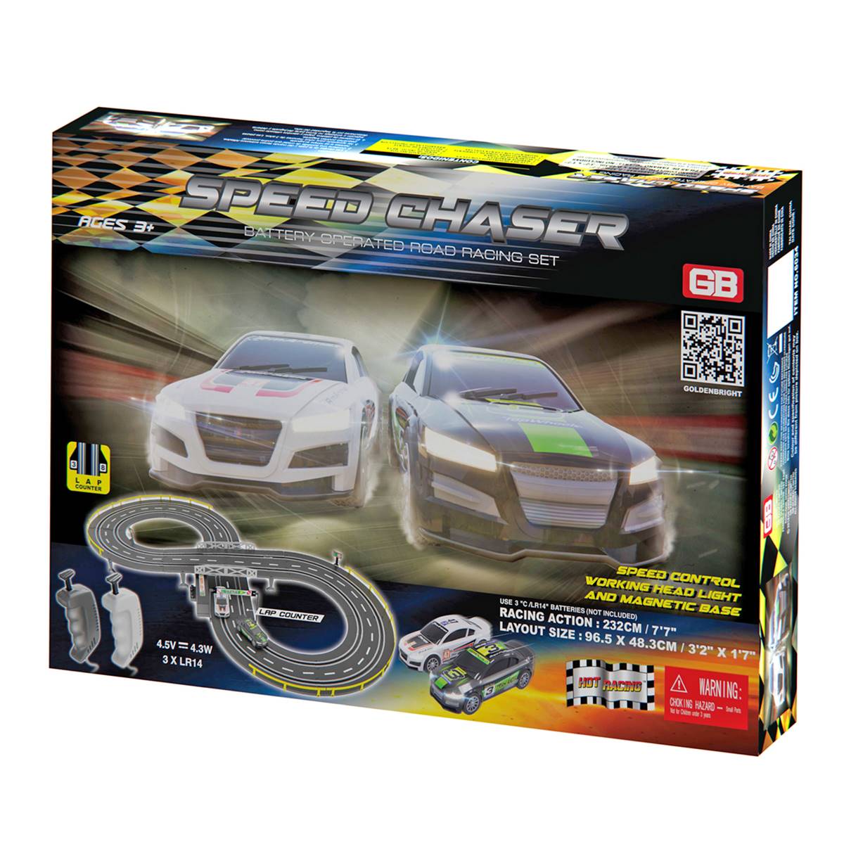 GB Pacific Speed Chaser Battery Operated Road Racing Set