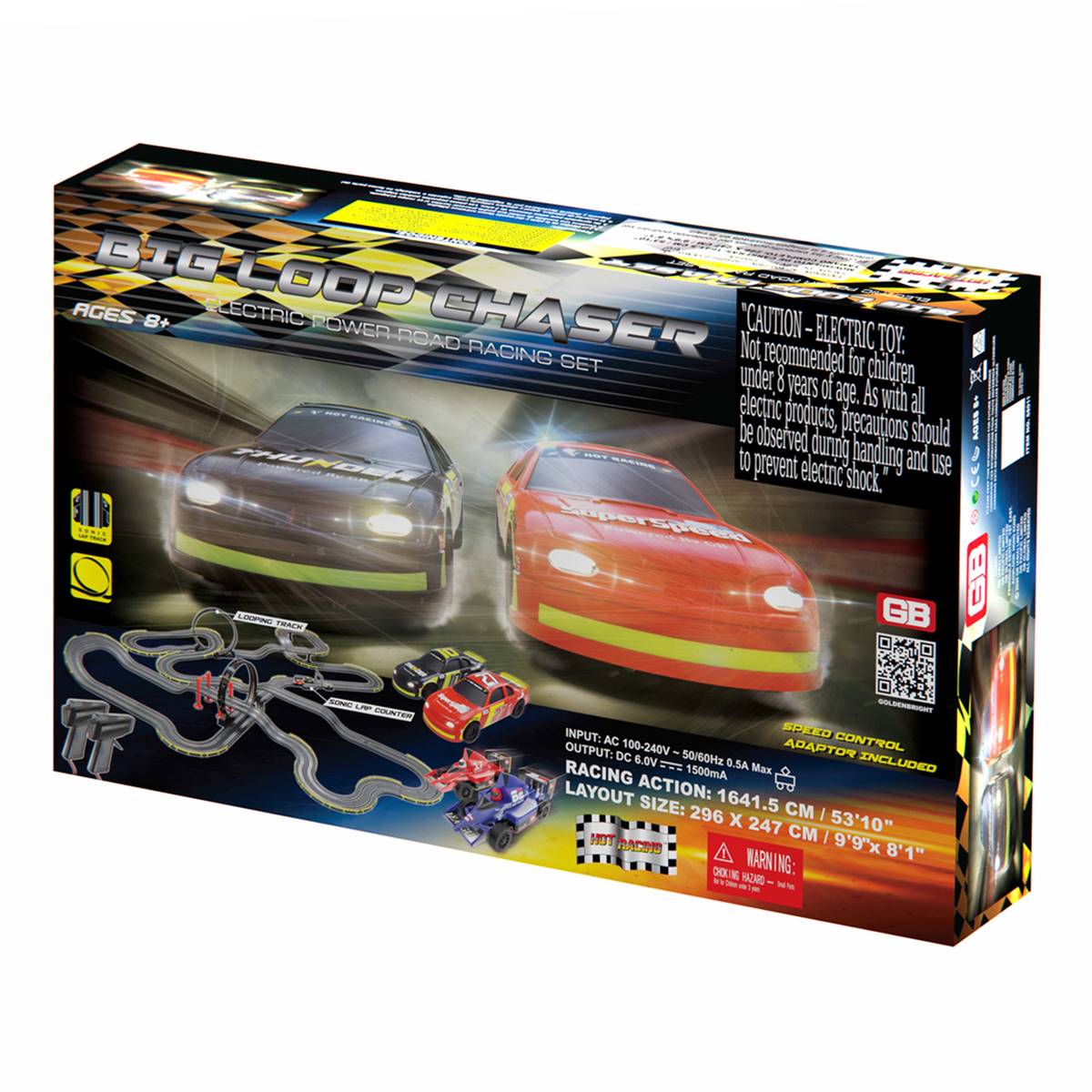 GB Pacific Big Loop Chaser Electric Power XXL Racing Track Set