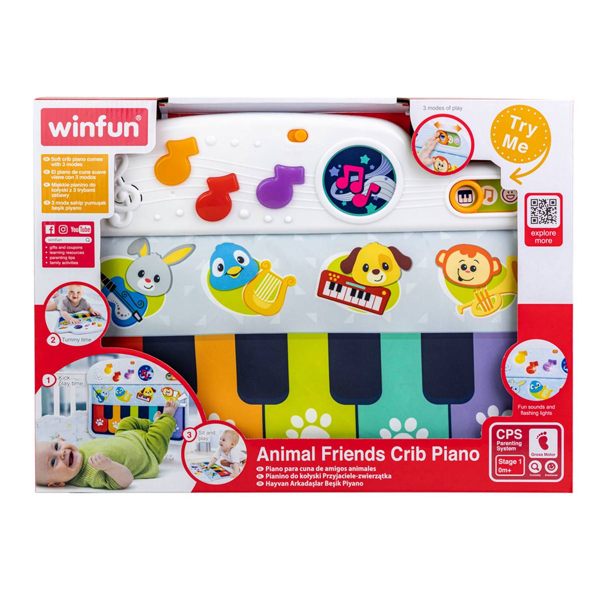 WinFun Animal Friends Crib Piano