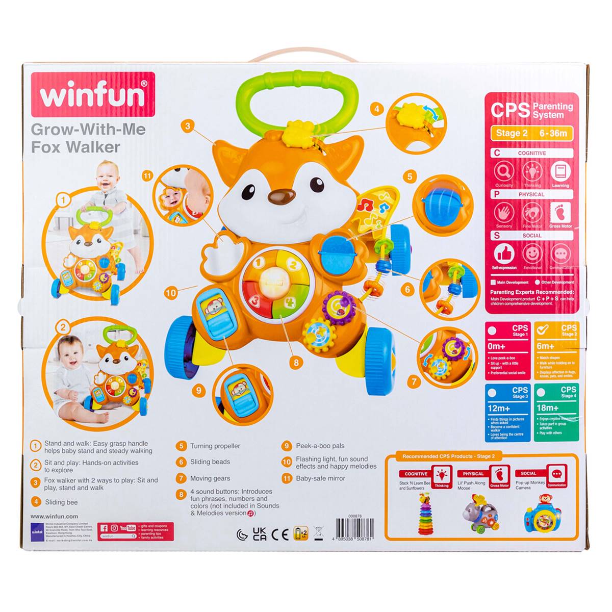 WinFun Grow-With-Me Fox Walker