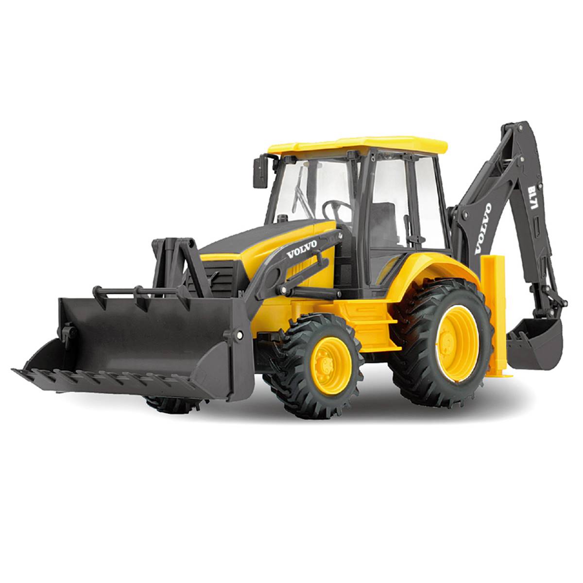 New Ray R/C Volvo Backhoe Loader