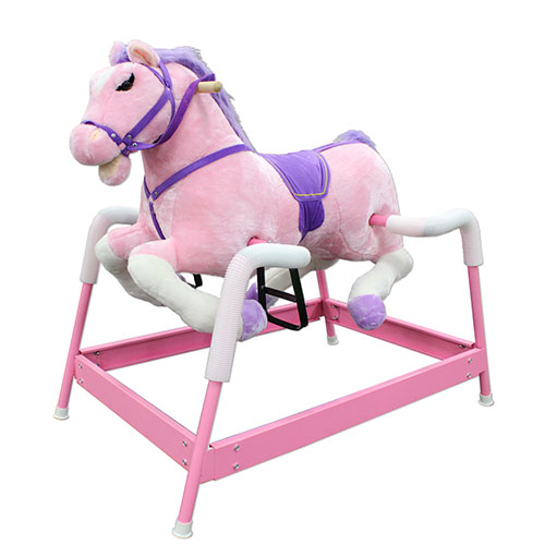 PonyLand Spring Pink Horse With Sound