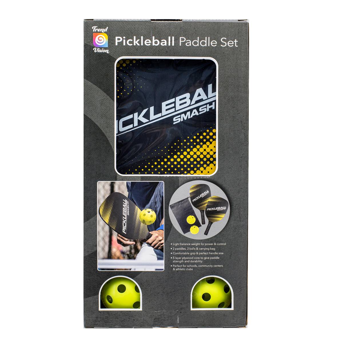 Trend Vision Pickle Ball Paddle Set With Carry Bag